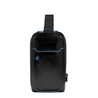Рюкзак слинг мужской PIQUADRO BLUE SQUARE CA6898B2/N черный кожа Рюкзак слинг мужской PIQUADRO BLUE SQUARE CA6898B2/N черный кожа