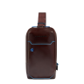 Рюкзак слинг мужской PIQUADRO BLUE SQUARE красное дерево кожа CA6898B2/MO